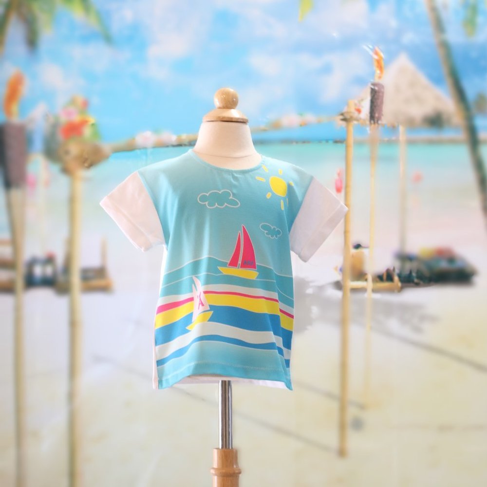 Agatha Ruiz De La Prada waves t-shirt NWT